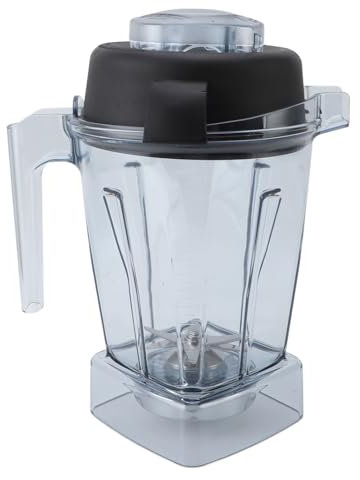 Recipiente para Licuadora, Caucho ABS de 48 Oz Contenedor Sellado Transparente Jarra de Jarra Jarra de Licuadora con Hoja y Tapa de Acero Inoxidable, Accesorios para Licuadoras