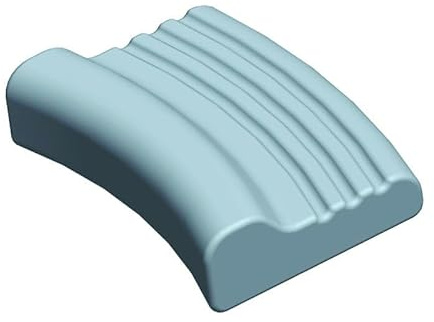Antar AT03002 Orthopädisches Schlafkissen mit Rillen, Bezug weiß mit blauer Paspelnaht
