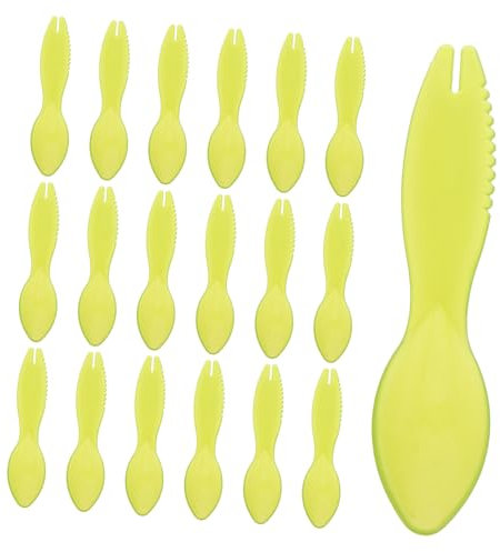 PRETYZOOM 20 Pezzi Apri Frutta Kiwi Skin Rimuovere Strumento Divisore Della Pelle Della Frutta Kiwi Skinner Kiwi Skin Rimozione Scoop Frutta Di Plastica Scoop Per Kiwi Cucchiaio Di Plastica