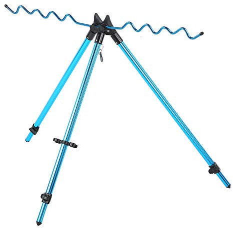SPYMINNPOO Fishing Pole Tripod Holders, Aluminium Alloy Portable Sea Pole Bracket Tripod Telescopic Fishing Rod Stand Rest Tackle Accessory for Sea Beach Bank Fishing