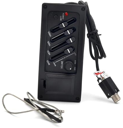 Gitarre 4-Band EQ Equalizer System Akustikgitarre Preamp Piezo Pickup Für Akustikgitarre