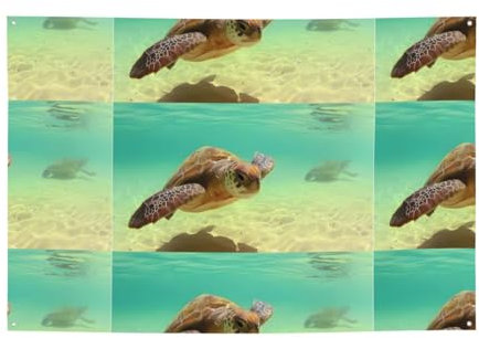 Lord Howe Island Meeresschildkröte Ganzjahresbanner zum Aufhängen, 120 x 180 cm, für Hochzeit, Party, Weihnachtsdekoration