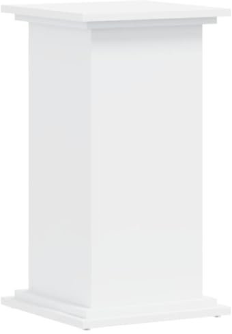 vidaXL Pflanzenständer, Blumenständer Hohle Konstruktion, Dekosäule Podest für Pflanzen Dekoartikel, Blumenhocker Blumensäule, Weiß Holzwerkstoff