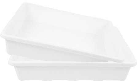 Sosoport Plateau Rectangulaire Empêche L'excès d'eau en Plastique pour Pots de Fleurs Facile à Utiliser 2 Pièces pour Jardinière Carrée en Intérieur ou Maison