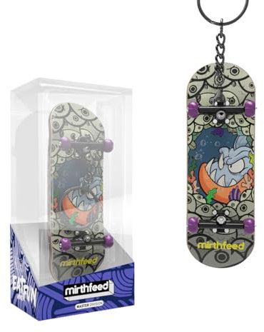 BIGH Fingerboard Schlüsselanhänger aus Natürlichem Ahornholz - Professionelles Patin Finger - Spielzeug Geschenk - Skate Finger - Patin Hand - Wasser