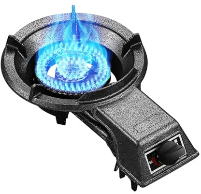 Cuisinière À Gaz 1 Brûleur, Cuisinière À Gaz Liquéfié De Bureau 7KW, Support De Casserole En Fonte Épaissie Intégré, Économie D'énergie Et Économie De Gaz, For Un Usage Domestique Ou Commercial
