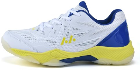 Xuanke Handballschuhe Herren Atmungsaktiv rutschfest Turnschuhe Damen Squashschuhe Leichte Wettkampf Trainingsschuhe (Weiß,43)