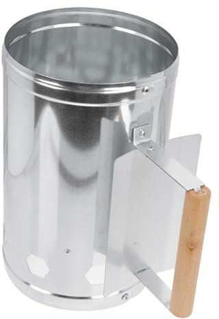 SOIMISS Barile per Accendifuoco in Metallo Prese D’Aria, Secchio per Carbonella Accesa per Barbecue, Isolamento Termico Ispessito per Picnic e Campeggio all’Aperto