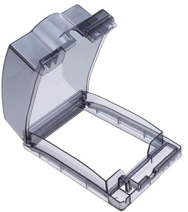 TOPBATHY Cubierta para Interruptor de Luz 86 Tipo, Tapa Protectora Negra Agrandada Cerradura, Adhesiva para Baño y Cocina, Protector Anti Salpicaduras, 1 Unidad