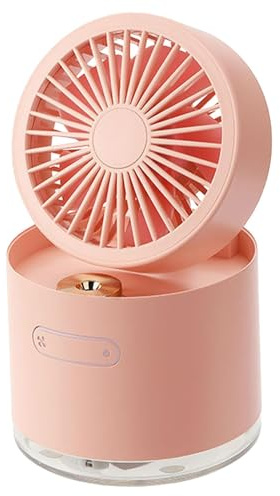 Personal Desk Fan - Rechargeable USB Airflow Gadget, Silent Mini Cooling Fan | Tabletop Breeze System, LED Nightlight Ventilator, Cooling Equipment for Dorm Desk Bed Study
