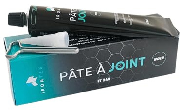 Pâte Joint Carter Moteur 80ml - IRONTEK | IT340 | Silicone Noir -50°C +250°C | Résiste Huiles Hydrocarbures | Pompe Culasse