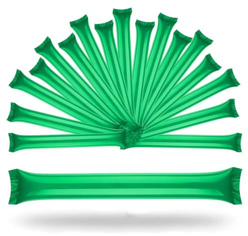 Hillylolly 50 Stück Bam Bam Inflatable Stick Set, Bam Bam Thunder Aufblasbare Noisemakers Stick, Inflatable Stick, Krachmacher Spiel Beifall Luftballons,für Sportveranstaltung (Grün)