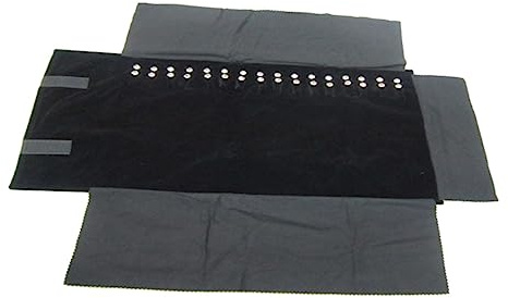 DEARMAMY Bolsa Enrollable Para Joyas Anillos Pendientes y Collares Organizador De Joyas