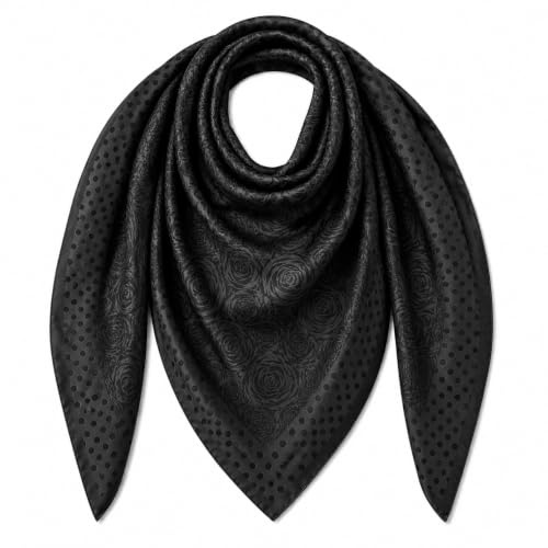 prinfantasy Tücher Damen Kopftuch für Frauen Quadrat Seide Gefühl Satin Schal Seidentuch für Haar Wrapping und Schlafen