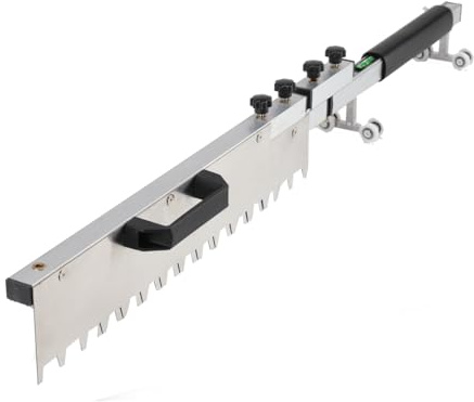 Mreryyse Fliesen Richtmaschine, Fliesen Flachschleif Werkzeug Nivellierung Fliesen Pflaster Werkzeug Zusammenklappbar 410-810mm Edelstahl mit 4 Beweglichem Rad Fliesen Flachschleifwerkzeu