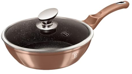 Berlinger Haus BH-1517 Frying Pan with Glass Lid 24 cm Rose Gold
