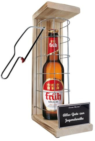 Früh Kölsch Jugendweihe Geschenke - Eiserne Reserve Black Edition Bier Biergeschenk s/w Alles Gute zur Jugendweihe Bier (1 x 0.5 l)