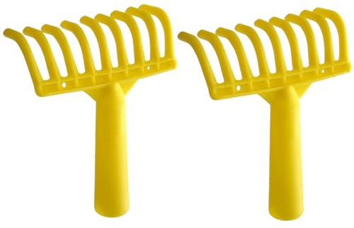Aquaverde Lot de 2 râteaux ramasse-Olives à 9 Dents 14 x 20 cm avec Trou Conique 27 mm pour Tige