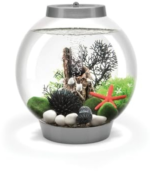 biOrb Classic 15 MCR Silber - Tabletop Aquarium für Elegante Designvarianten, mit patentiertem Filtersystem
