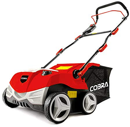 COBRA S3840V 38cm (15in) Cordless Battery Scarifier & Aerator, ideal for clearing lawn debris and improving its health, 40v 5Ah battery and charger included
