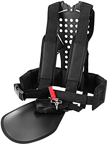 Viabrico Universal Verstellbarer Rasentrimmer Harness Gepolsterter Trimmer Schultergurt Komfort Doppelschultergurt Nylon Rasenmäher Gürtel Rasenmäher Rasentrimmer Rasentrimmer für Freischneider Gras