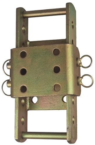 Tow Hitch Height Adjuster - Drop Plate Towing Adapter - Jeeps, Trucks, 4x4s - MAX Tow 3500kg - 370mm - Yellow Zinc Plated