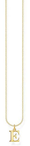 THOMAS SABO bokstav E guldpläterat silverhalsband KE2014-413-39