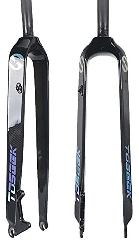 T800 Carbon Fahrradgabel 1-1/8 26/27.5/29 Scheibenbremse schwarz Glänzende OberflächeStarrgabel MTB Mountainbike Vordergabel FahrradzubehöR,27.5ER