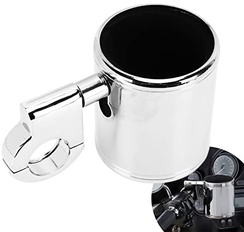 EBTOOLS Motorrad Getränkehalter Lenker Getränkehalter Universal Chrom Verstellbar für ATV 22-32mm Griff