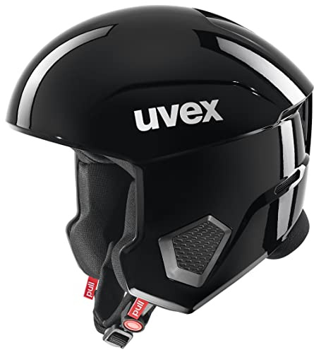uvex Invictus - Skihelm für Damen und Herren - optimierte Belüftung - Notfall-Wangenpolster - All Black - 55-56 cm