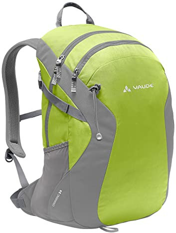 VAUDE Wanderrucksack Grimming Grün 24 l, wasserdichter Rucksack Damen & Herren, leichter Trekkingrucksack mit Rückenbelüftung, praktisches Laptopfach
