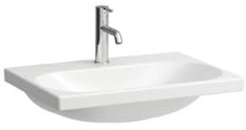 LAUFEN Lua Aufsatz-Waschtisch, 1 Hahnloch, ohne Überlauf, 650x460mm, H8160844001561, Farbe: Weiß mit LCC