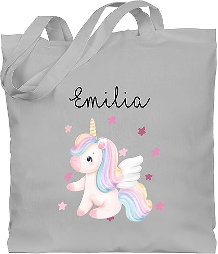 Geschenk mit Namen personalisiert by Shirtracer - Baumwolltasche - Einhörner - Süßes Einhorn Sweet Unicorn