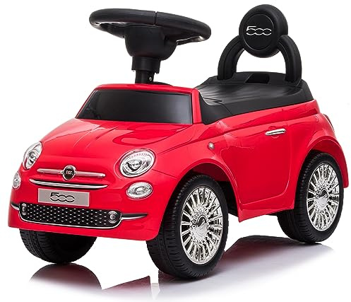 Sun Baby Rutschauto ab 1 Jahr, Kinderauto, Baby Auto, Lauflernhilfe mit Hupe und Motorengeräuschen (Rot)