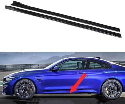 REMAZ Auto-Seitenschweller für BMW F82 M4 2014-2023, Seitenschweller-Verlängerung, Rocker-Panel-Splitter, Styling-Zubehör,Carbon Fiber Look