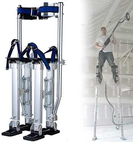 ZGYOZMNG Aluminium-Trockenbau-Stelzen, Gehstelzen für Erwachsene, gefederte Stelzen, 46 – 76 cm, Stelzen, verstellbare Hebevorrichtungen zum Malen, Maler-Abkleben