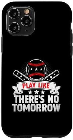 Coque pour iPhone 11 Pro Jouez comme il n'y a pas de tomorrow Catcher Pitcher Softball