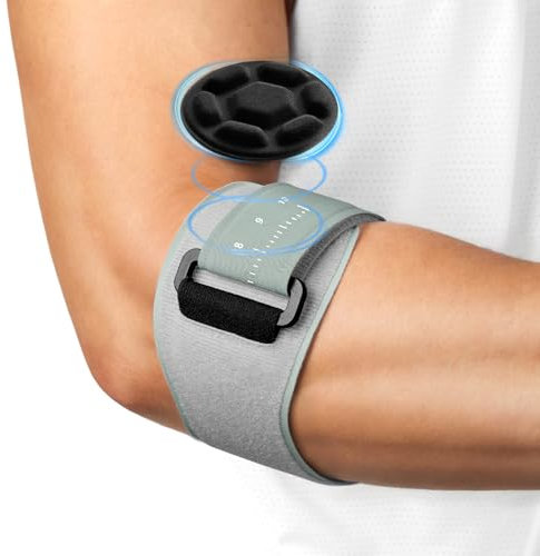 Fefod Coude Tendinite, Réglables Coudières Tendinite avec 3D Coussin de Compression, Antidérapantes Attelle Coude pour Joueurs de Tennis Golfeur Gym, pour Soulager la Douleur du Coude pour Femme Homme