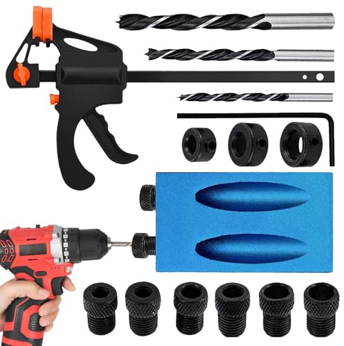 Gabarit de Poche pour Assemblage Bois,Gabarit à 15 Degrés pour Travail du Bois - Positionneur Portable pour Perçage d'Angles de Meubles et Projets de Menuiserie