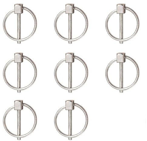 LIULINY Assortiment de 8 Goupilles Pliantes, 3 mm Goupille Agricole, Acier Inoxydable Goupille de Verrouillage Forme O, Goupille de Verrouillage, pour Bateau Kayak Remorque Chariot Camion Tondeuse