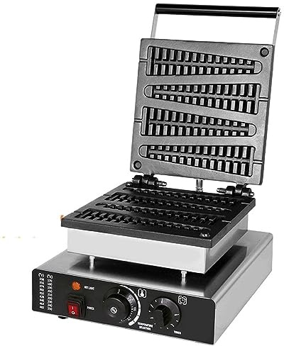 RSGXLFQZVAK Freidoras, Gofrera eléctrica Gaufriers, máquina for Hornear Tortitas con Calentamiento Lateral Doble, Parrilla for Salchichas for Perros Calientes, bocadillos for gofres