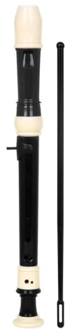 8 Hål ABS Blockflöjt Nybörjarmusikinstrument | Trestegs avtagbar design, ljudet av flöjten är ljust.(Black)
