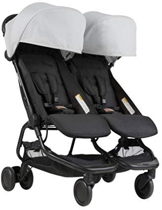 Mountain Buggy Nano DUO V1 Zwillings-, Geschwisterwagen - silber