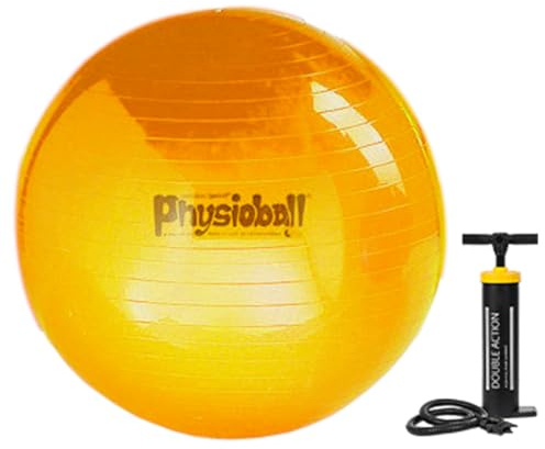 Sport-Tec PEZZI Gymnastikball Set, ø 105 cm, gelb, inkl. Power Pump, Sitzball