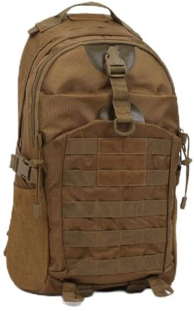 FANSU 35L Military Attack Tactic Backpack, Hiking Rucksack Travel Bag Unisex Outdoor Camping Mountaineering Walking Cycling Climbing Oxford Fabric Daypack Waterproof (35L,Khaki)