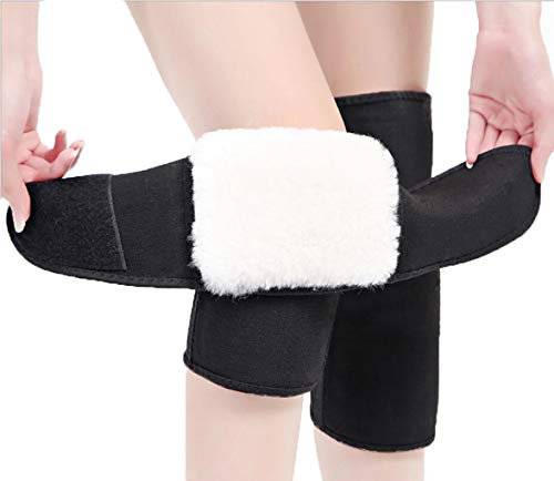 Faxianther di ginocchiere termiche invernali in cashmere scaldamuscoli da uomo e donna a compressione regolabile in lana calda per le gambe per sci ciclismo danza yoga artrite reumatismo