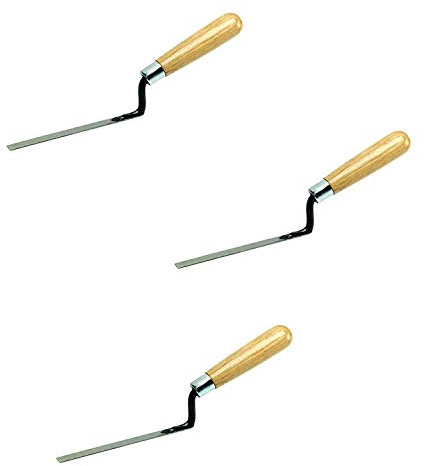 Shop-Tek/Valley (6-3/4 by 1/4, 1/2 & 3/4) 3-Pieces Tuck Point Trowel with Wood Handle - Sold by Ucostore Only