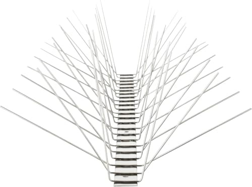 Mosali Taubenabwehr Spikes Edelstahl 6-reihig, 3 Meter (6 x 50 cm) | Effektive Vogelabwehr gegen Tauben, Spatzen, Krähen, Witterungsbeständig, Für Balkon, Dach, Fensterbank