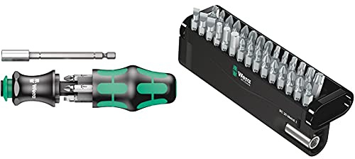 Wera 073240 Kraftform Kompakt 28 Screwdriver Bit Set & Bit-Check 30 Metal 1 General bit Set for Drill/Drivers, Metal Jointing, PZ,PH,Hex-Plus,TX 30 Piece, 05057434001