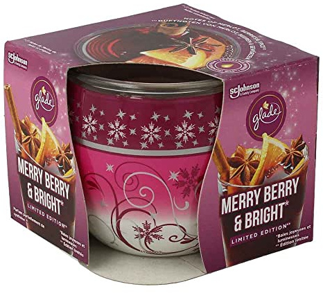 Glade Duft-Kerze im Glas Merry Berry & Bright Limited Edition 120 g
